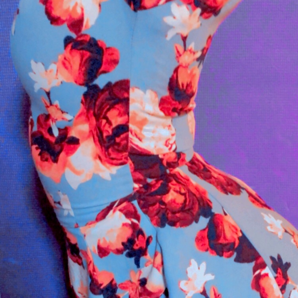 grey dress with flowers , sundress
